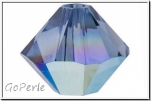 Swarovski� Bicone 5328, 4mm, 266AB - denim blue, AB, 25 Stk.